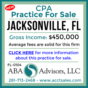 CLICK HERE to get more information on this JACKSONVILLE, FL CPA Practice for Sale by ABA Advisors, LLC