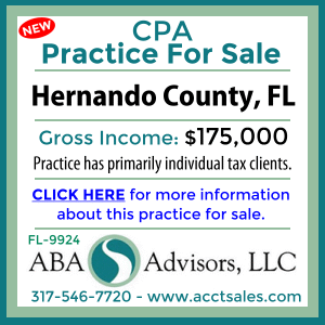 CLICK HERE to get more information on this HERNANDO County, FL CPA Practice for Sale by ABA Advisors, LLC