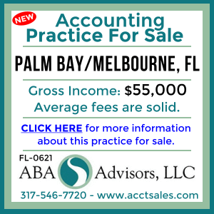CLICK HERE to get more information on this PALM BAY - MELBOURNE, FL Accounting Practice for Sale by ABA Advisors, LLC