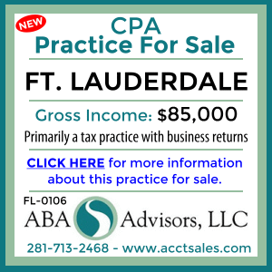CLICK HERE to get more information on this FT. LAUDERDALE, FL CPA Practice for Sale by ABA Advisors, LLC