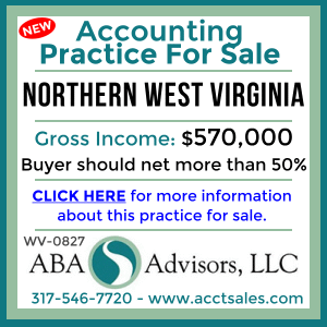 CLICK HERE to get more information on this NORTHERN WEST VIRGINIA Accounting Practice for Sale by ABA Advisors, LLC