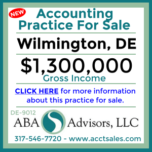 CLICK HERE to get more information on this Wilmington, DE - Accounting Practice for Sale by ABA Advisors, LLC