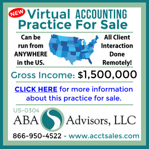 CLICK HERE to get more information on this VIRTUAL Accounting Practice for Sale by ABA Advisors, LLC